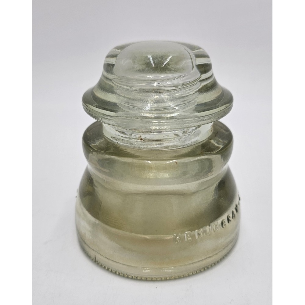 Hemingray 45 Clear Glass Insulator – Vintage Telegraph Telephone Pole – No Chips